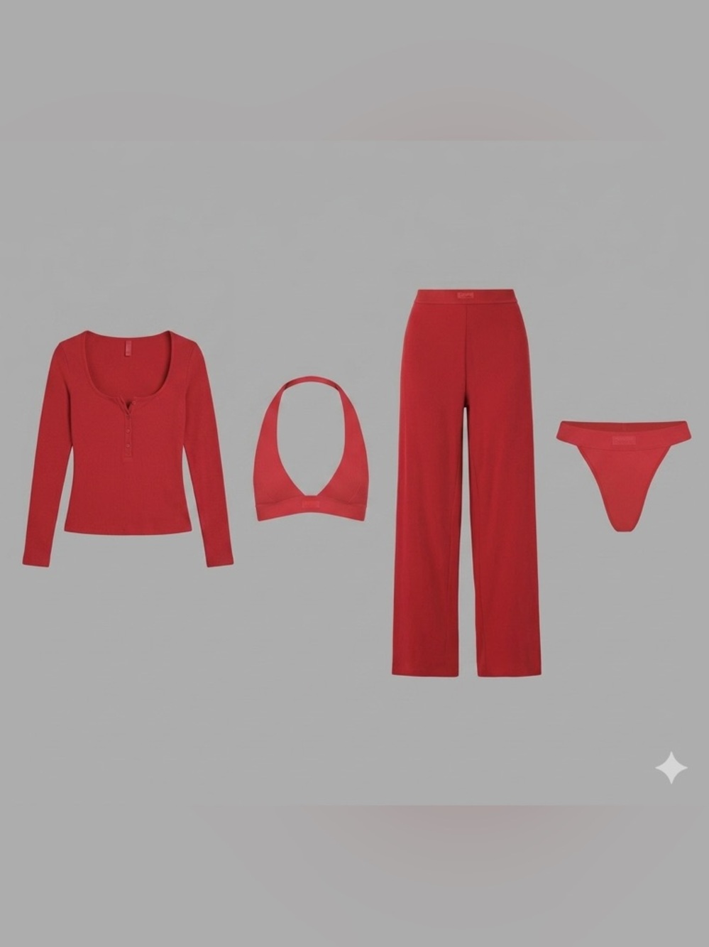 4 PEICE SET - SKIMS cotton rib